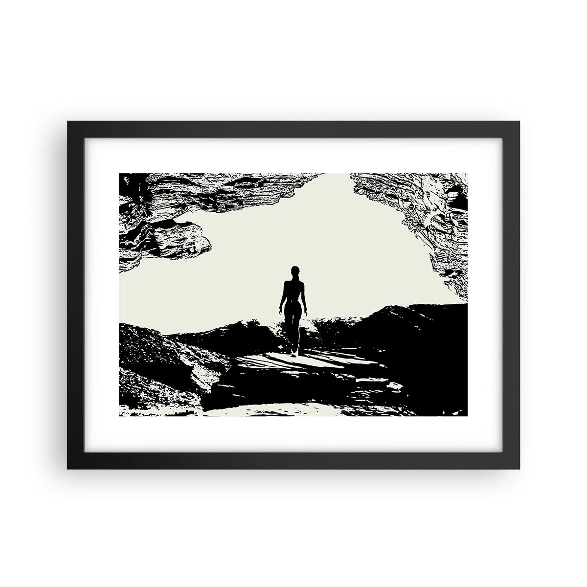 Poster in einem schwarzem Rahmen - Neuer Blick - 40x30 cm