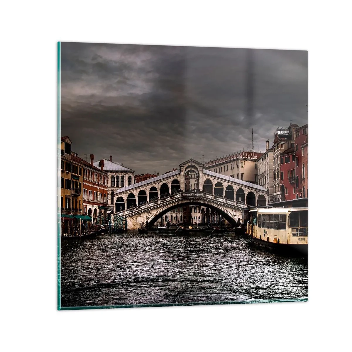 Glasbild - Bild auf glas - Das Versprechen eines venezianischen Abends - 30x30 cm