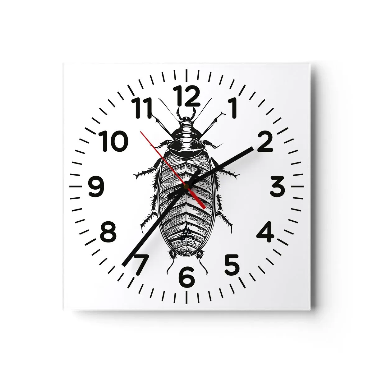 Wanduhr - Glasuhr - Was für ein Exemplar! - 40x40 cm
