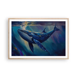 Poster in einem Rahmen aus heller Eiche - Willkommen in meiner Welt - 91x61 cm