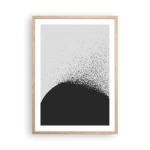 Poster in einem Rahmen aus heller Eiche - Bewegung von Molekülen - 50x70 cm