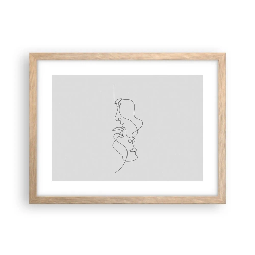 Poster in einem Rahmen aus heller Eiche - Die Hitze bitterer Begierden - 40x30 cm