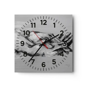 Wanduhr - Glasuhr - Anfang… - 30x30 cm