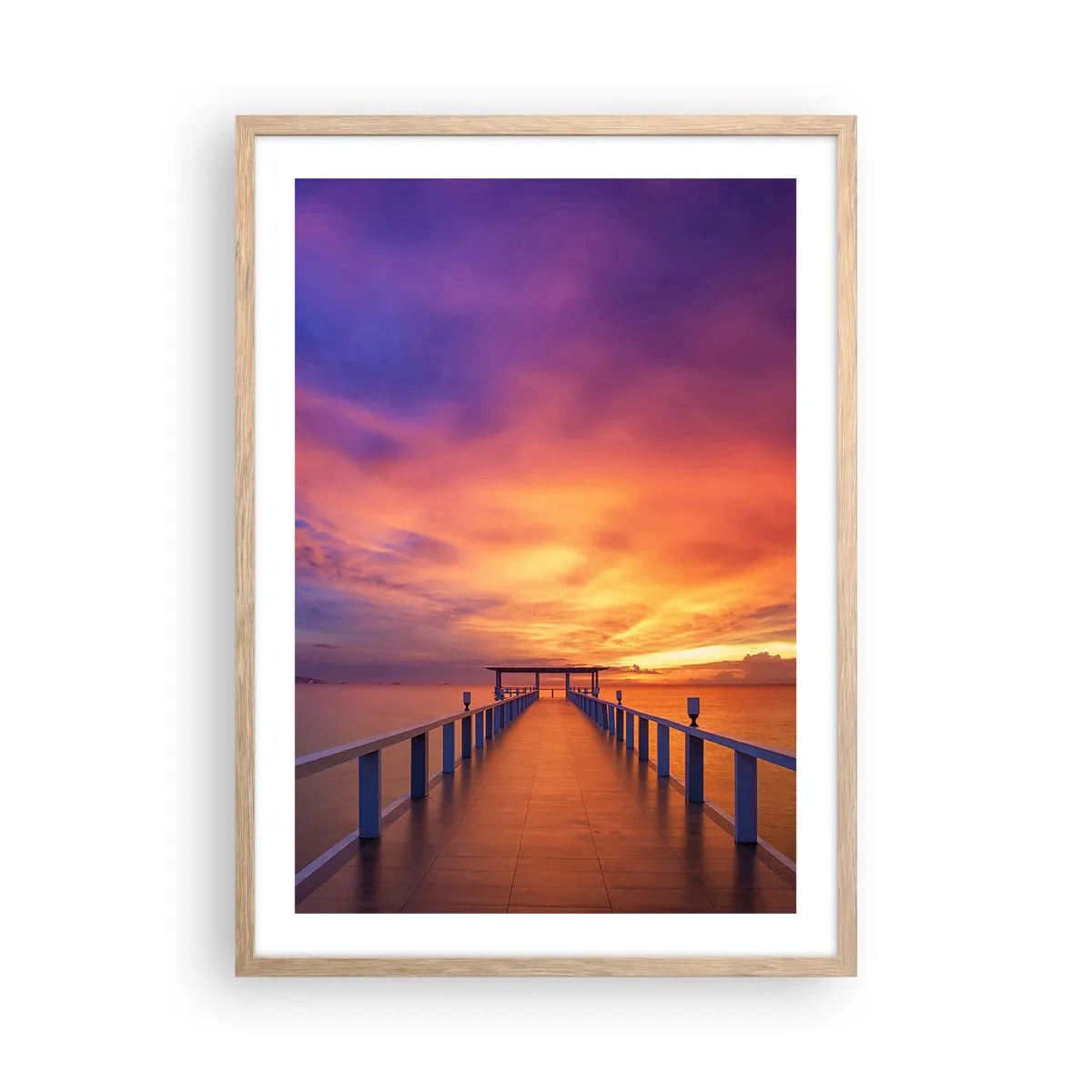 Poster in einem Rahmen aus heller Eiche - Ohne Ende - 50x70 cm