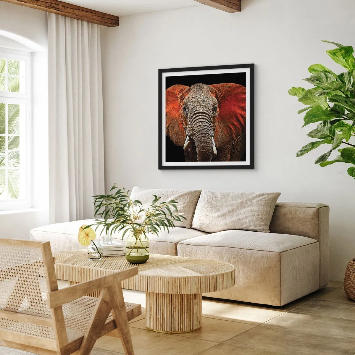 Poster in einem schwarzem Rahmen - Ich bin wild und du? - 60x60 cm