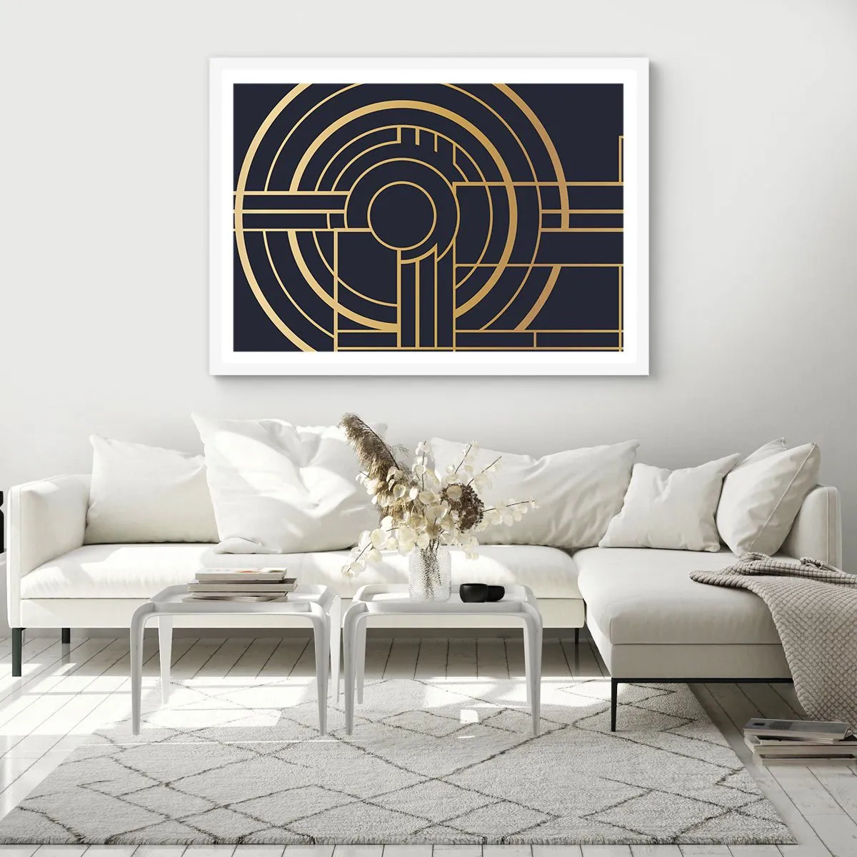 Poster in einem weißen Rahmen - Wendungen der Dinge - 70x50 cm