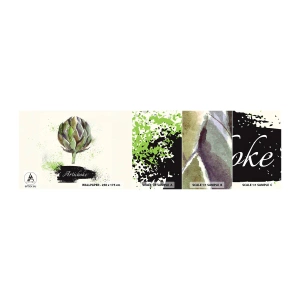 Fototapetenmuster Standard Eco - Eviva-Gemüse! - Artischocke, Küche, Aquarell - 100x30 cm