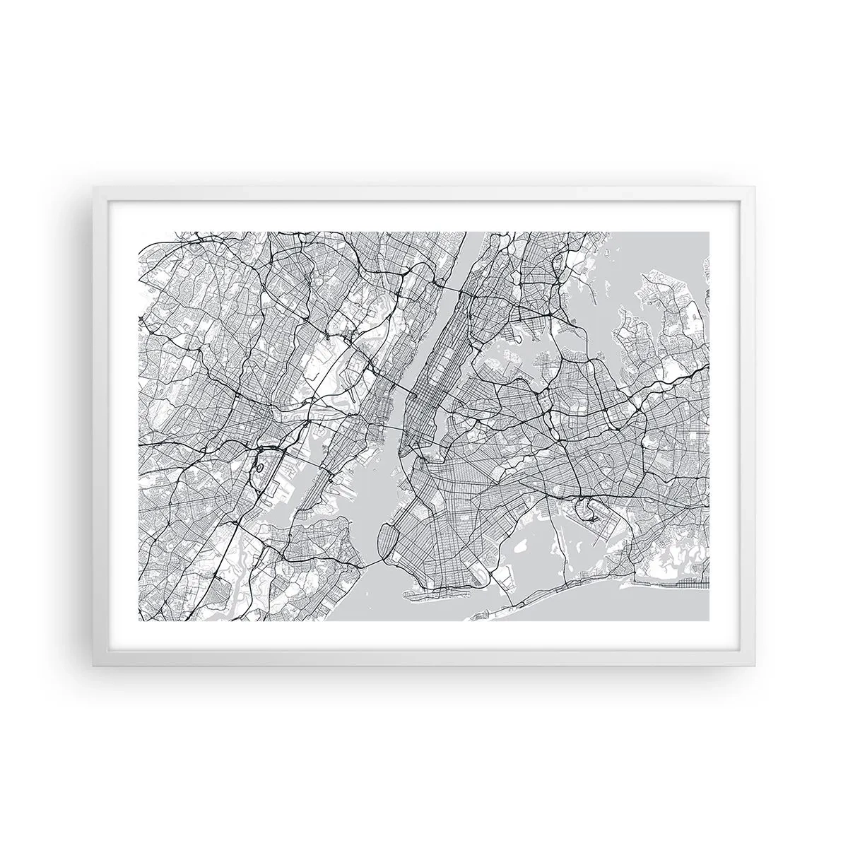 Poster in einem weißen Rahmen - Die Anatomie einer Metropole - 70x50 cm