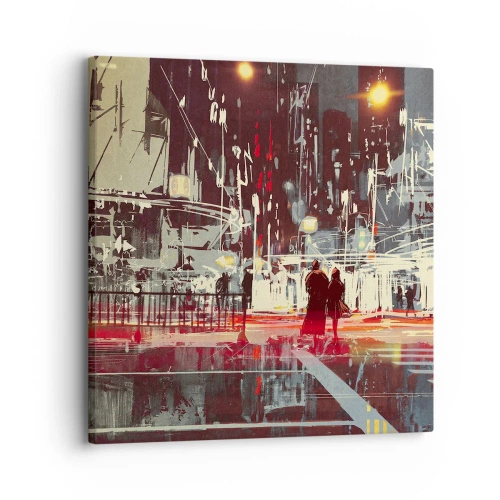 Bild auf Leinwand - Leinwandbild - Eine große Stadtüberquerung - 30x30 cm