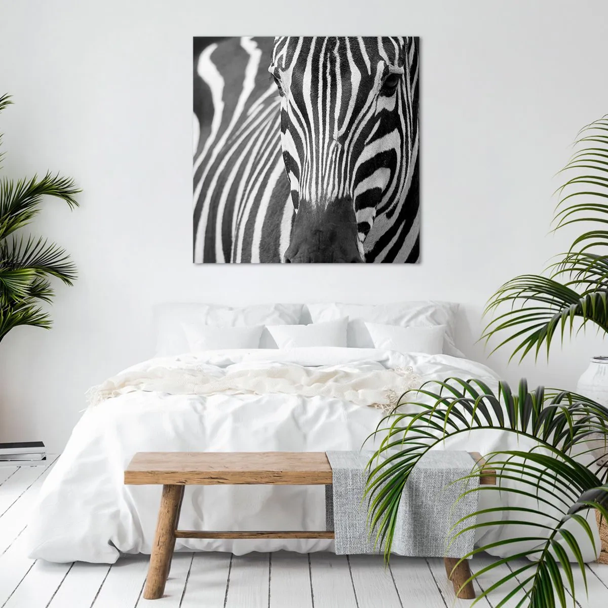 Bild auf Leinwand - Leinwandbild - Die Welt ist schwarz und weiß - 60x60 cm