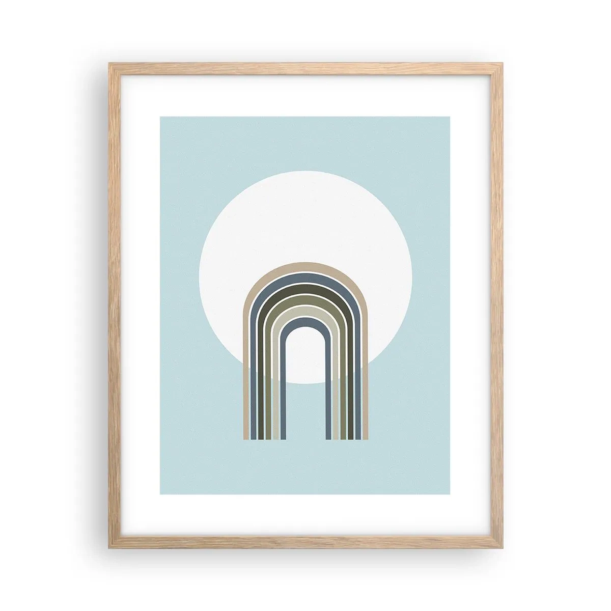 Poster in einem Rahmen aus heller Eiche - Unwiderstehliche Anziehungskraft - 40x50 cm