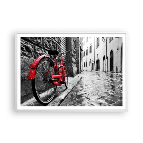 Poster in einem weißen Rahmen - Wahre Schönheit wird nicht alt - 100x70 cm