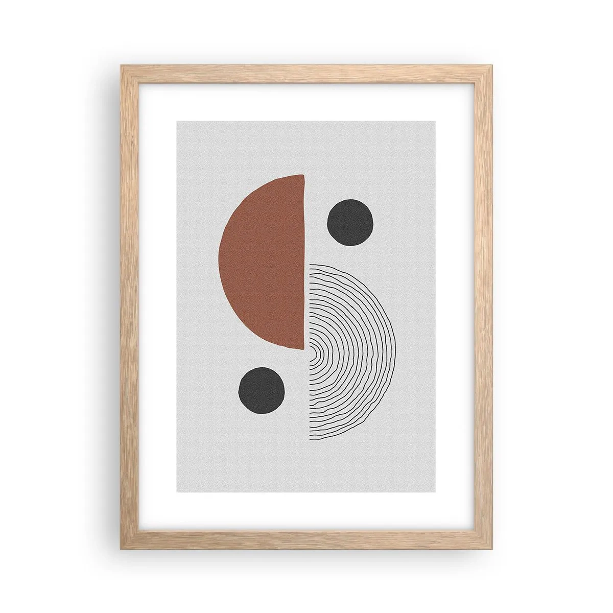 Poster in einem Rahmen aus heller Eiche - Perfektion des Rades - 30x40 cm