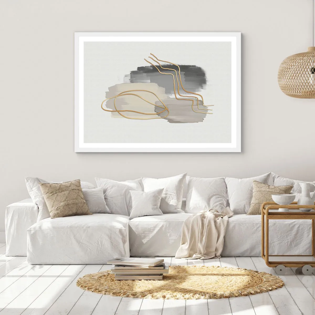 Poster in einem weißen Rahmen - Dauer und Bewegung - 50x40 cm