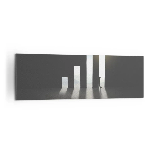 Bild auf Leinwand - Leinwandbild - Symbolisches Wachstum in Form von lichtdurchfluteten Passagen - 160x50cm - Erfolg –