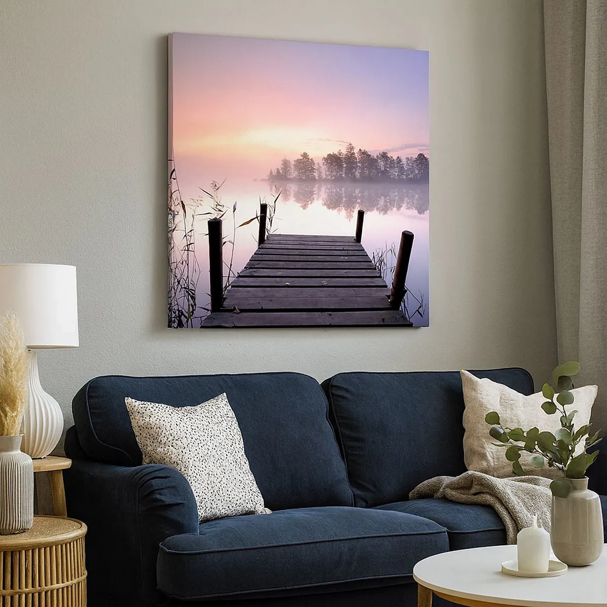 Bild auf Leinwand - Leinwandbild - Aus dem lila Nebel ... - 30x30 cm