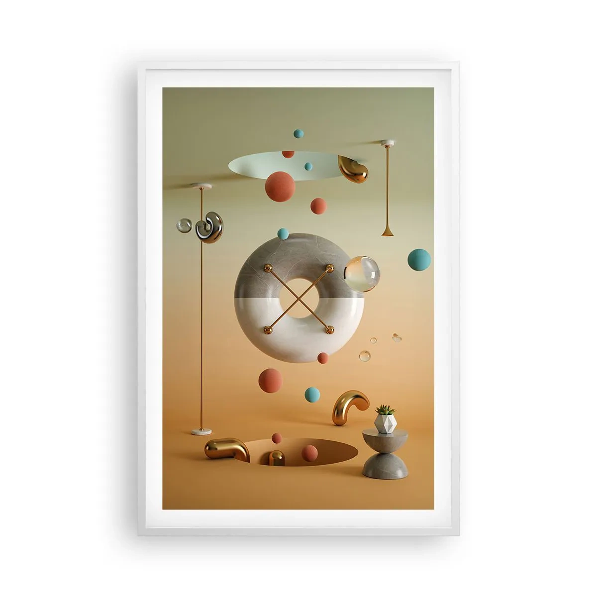 Poster in einem weißen Rahmen - Alles kann passieren - 61x91 cm