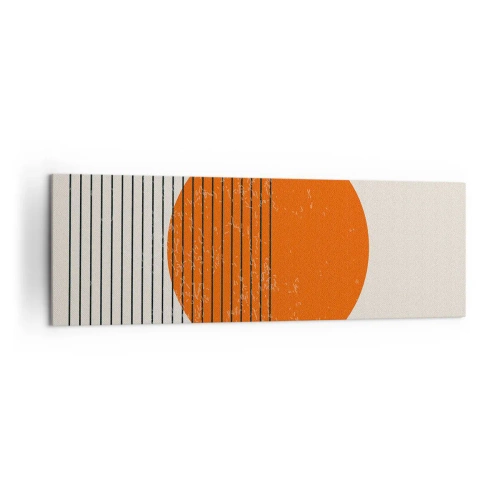 Bild auf Leinwand - Leinwandbild - Minimalistische Sonne mit geometrischen Linien - 160x50cm - Immer die Sonne - Moderne Wanddekoration für Wohnzimmer und Schlafzimmer ARTTOR