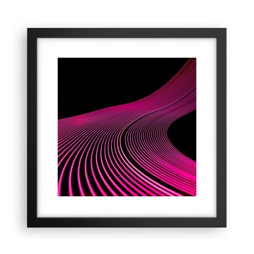 Poster in einem schwarzem Rahmen - Allee des Lichts - 30x30 cm