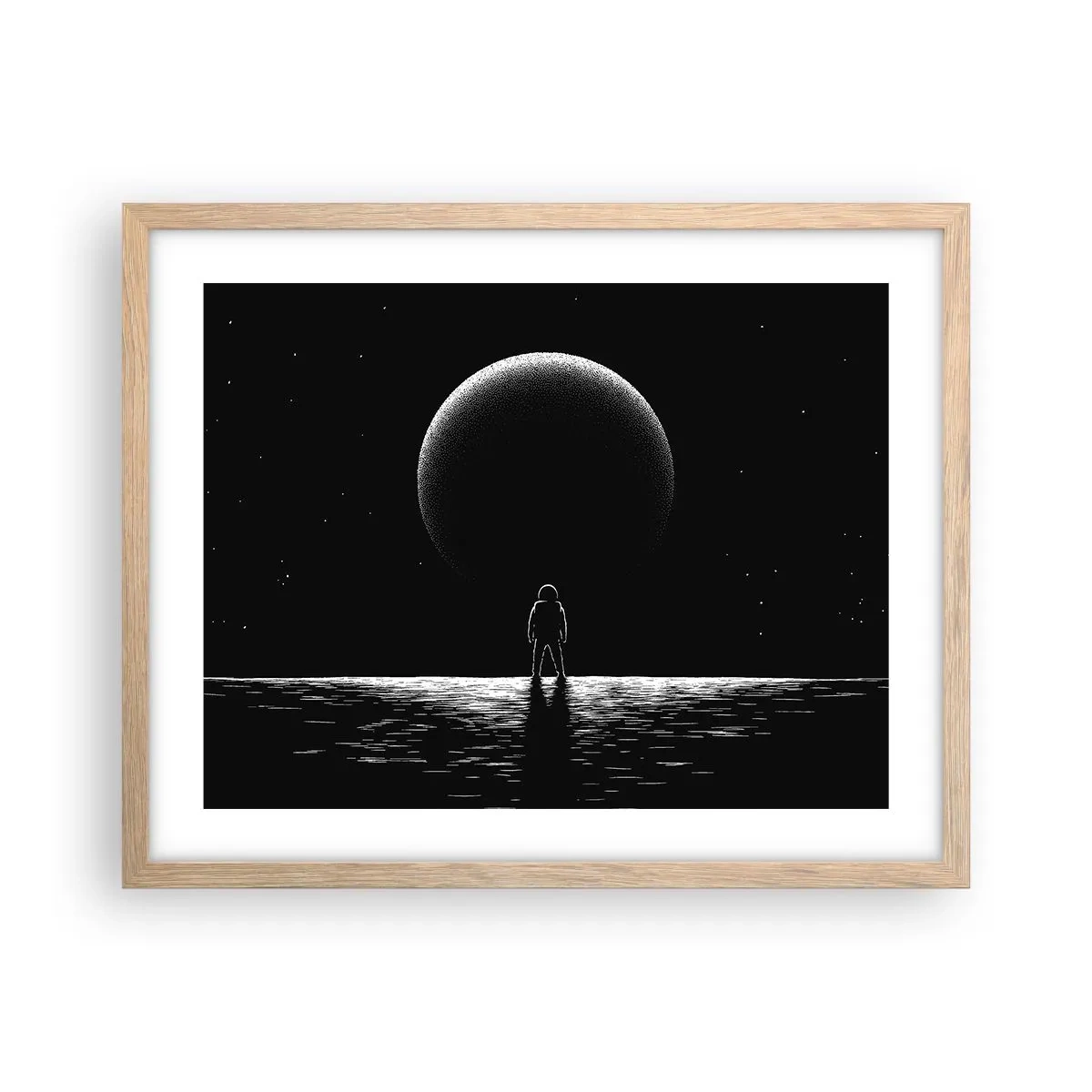 Poster in einem Rahmen aus heller Eiche - Angesicht zu Angesicht - 50x40 cm