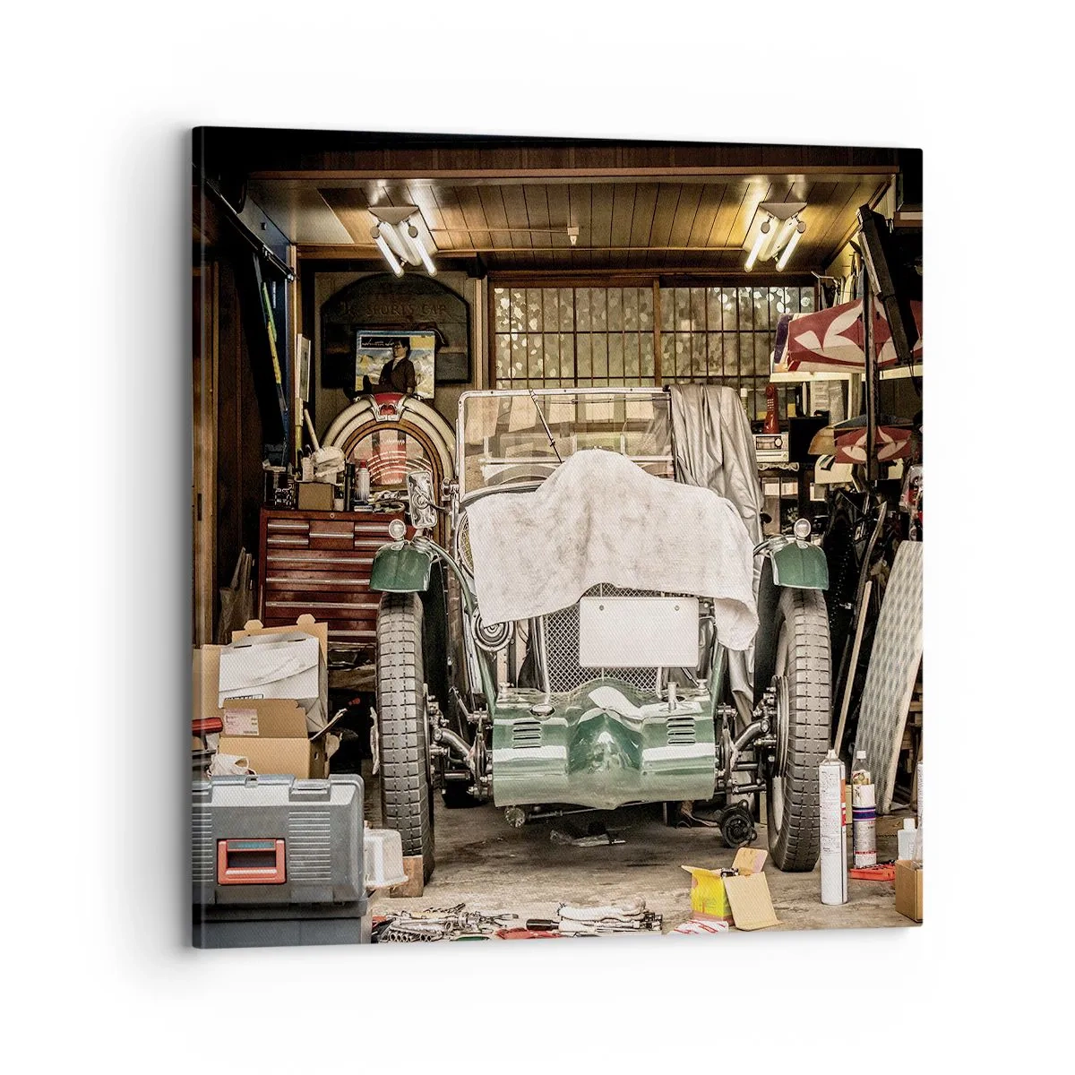 Bild auf Leinwand - Leinwandbild - Zurück in die Vergangenheit - 70x70 cm