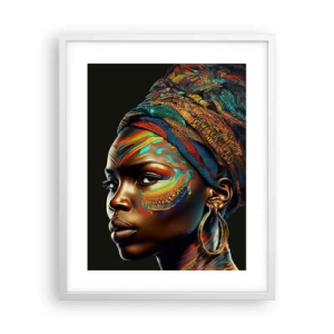 Poster in einem weißen Rahmen - Afrikanische Königin - 40x50 cm