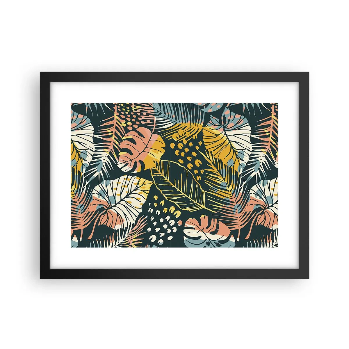 Poster in einem schwarzem Rahmen - Grüne Fantasie - 40x30 cm