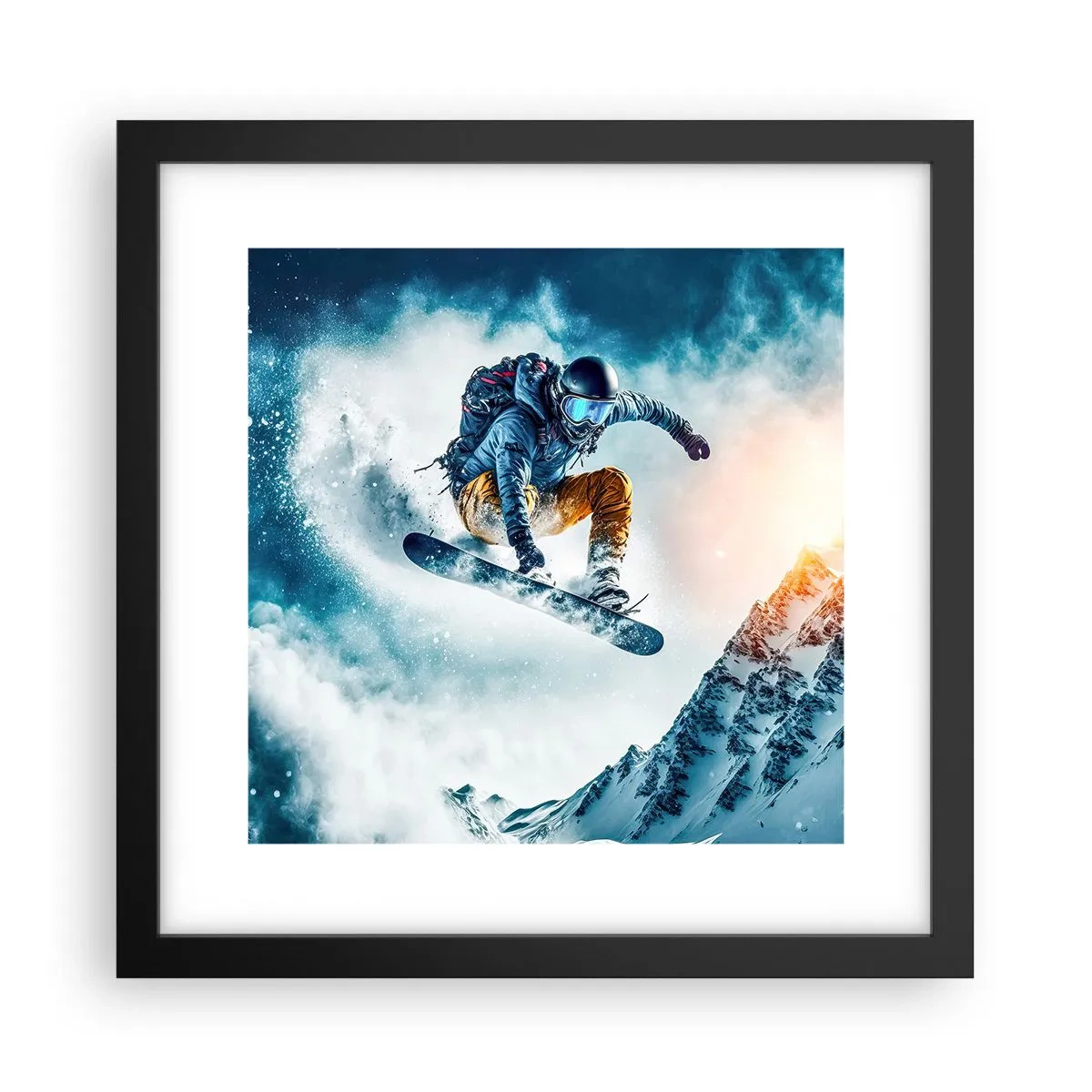 Poster in einem schwarzem Rahmen - Extreme Emotionen - 30x30 cm