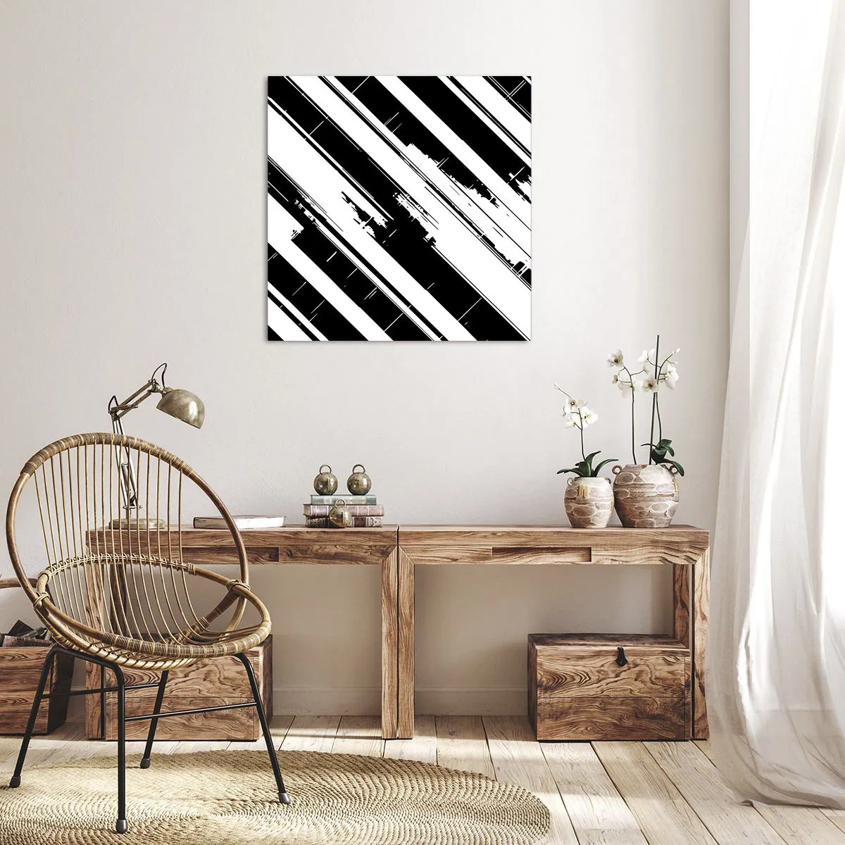 Bild auf Leinwand - Leinwandbild - Eine intensive und dynamische Komposition - 50x50 cm