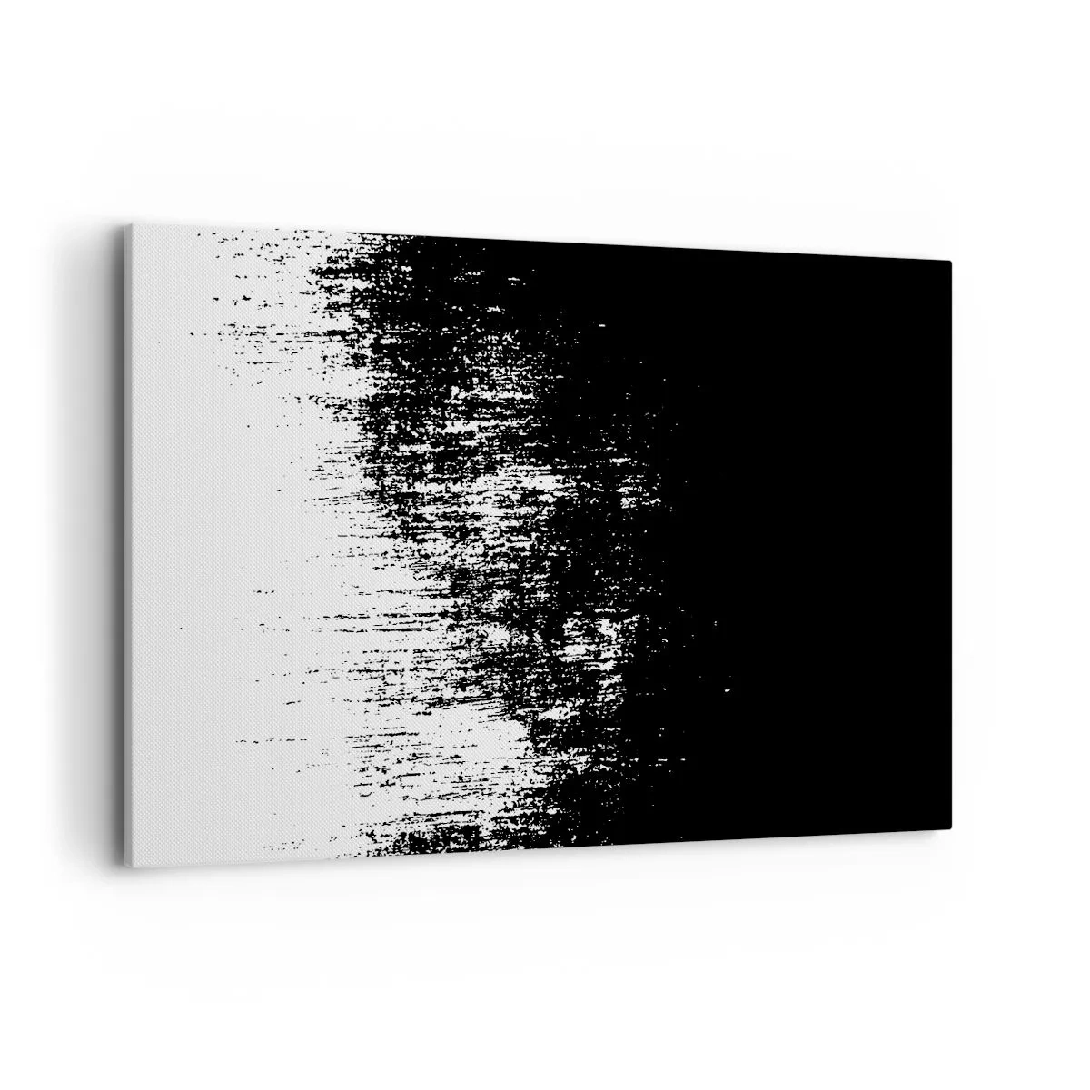 Bild auf Leinwand - Leinwandbild - Minimalistische Abstraktion in Schwarzweiß - 100x70cm - Und der Gewinner ist ... - Moderne Wanddekoration für Wohnzimmer und Schlafzimmer ARTTOR