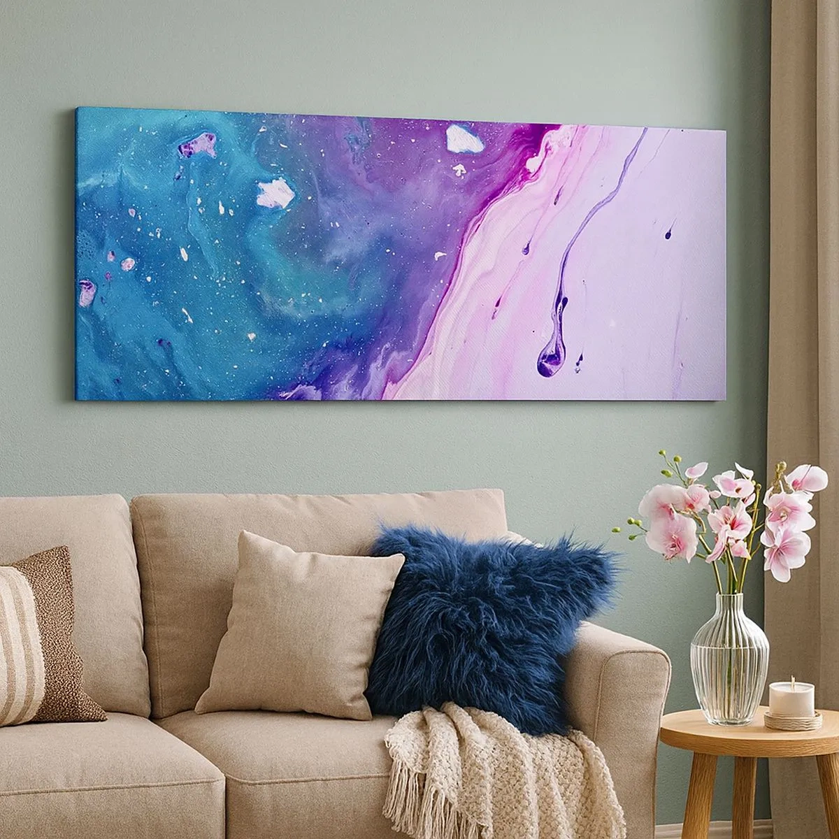 Bild auf Leinwand - Leinwandbild - Yin und Yang - 100x40 cm