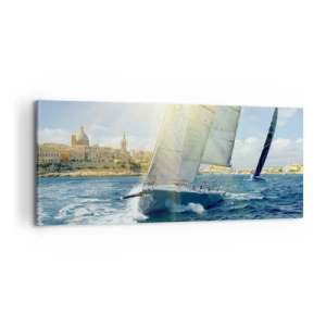 Bild auf Leinwand - Leinwandbild - Es ist Zeit die Stadt zu verlassen - 100x40 cm