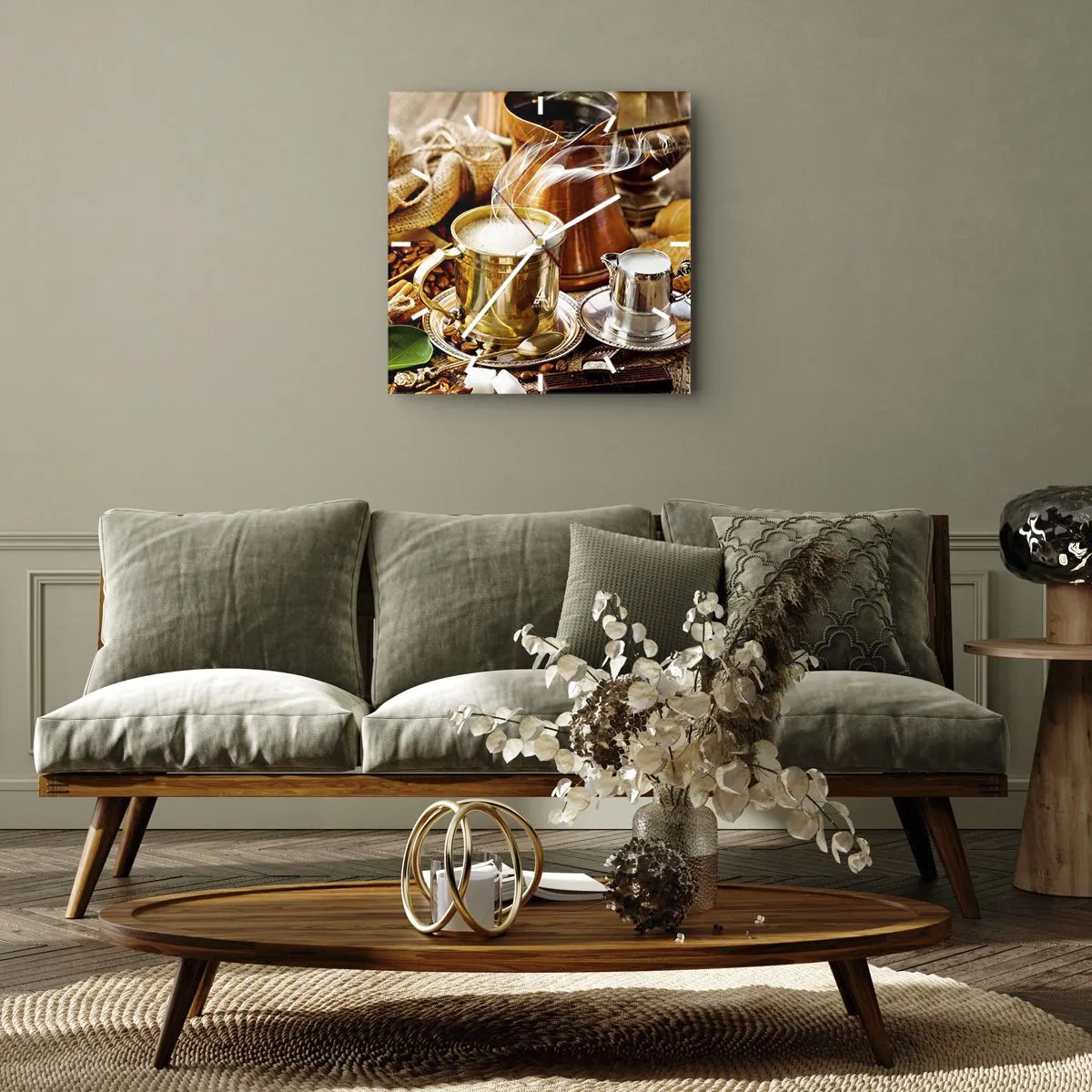 Wanduhr - Glasuhr - Schönen Tag noch! - 40x40 cm