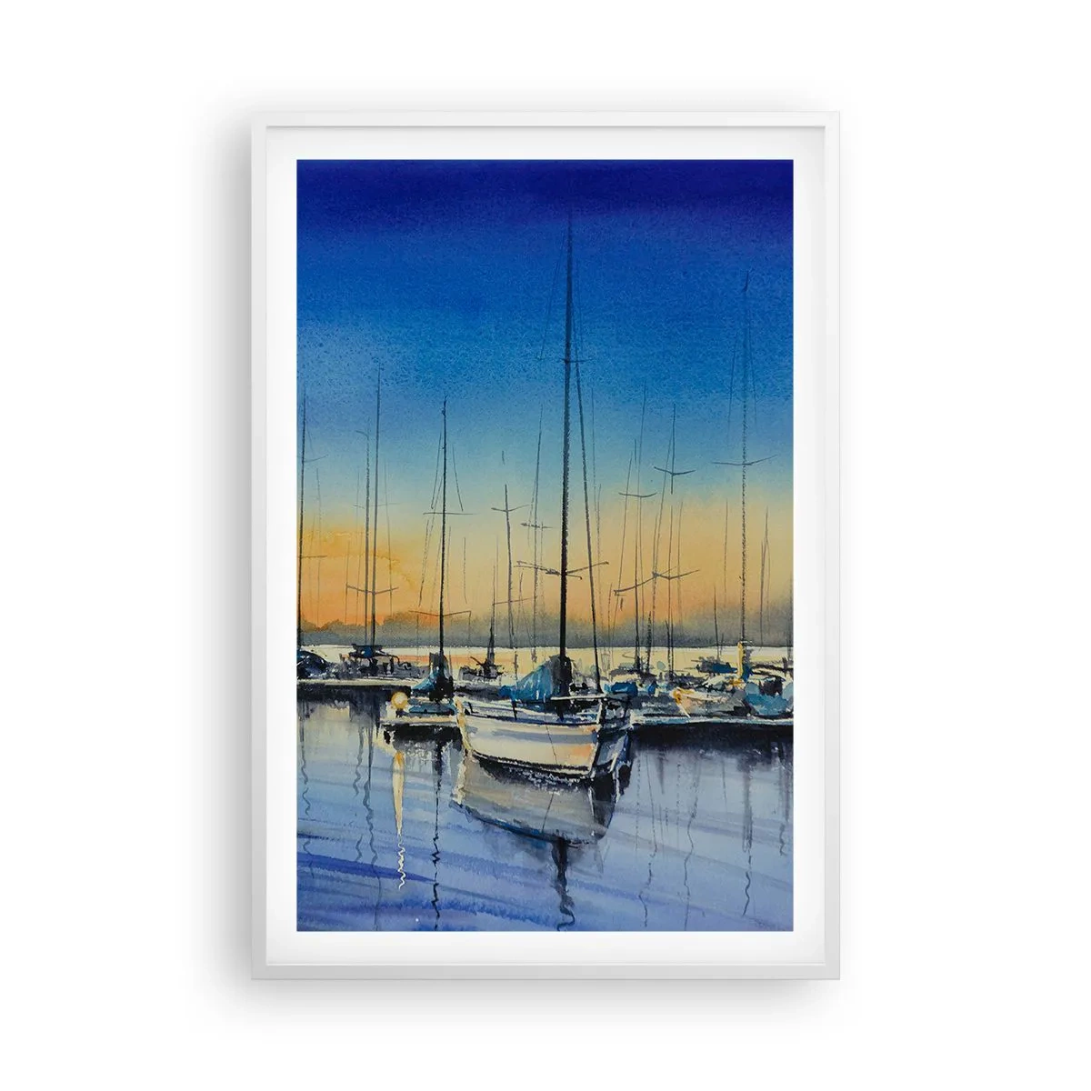 Poster in einem weißen Rahmen - Ende eines guten Tages - 61x91 cm