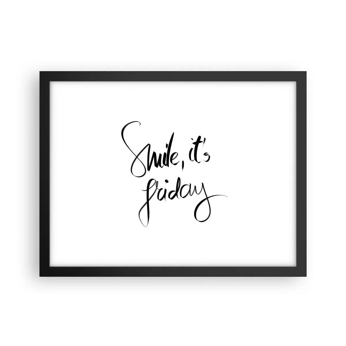 Poster in einem schwarzem Rahmen - Echte Freude - 40x30 cm