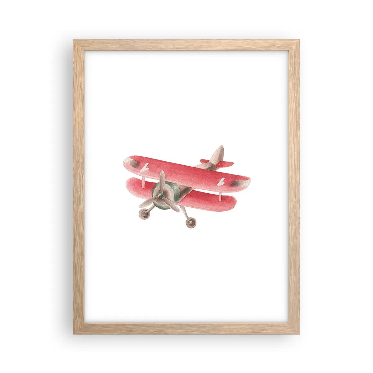 Poster in einem Rahmen aus heller Eiche - Bereit für Höhenflüge - 30x40 cm