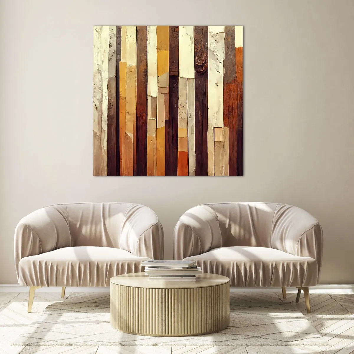 Glasbild - Bild auf glas - Hymne der Waldbäume - 40x40 cm