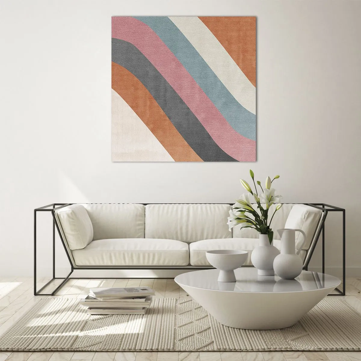 Glasbild - Bild auf glas - Diagonale Komposition – Bewegung - 40x40 cm