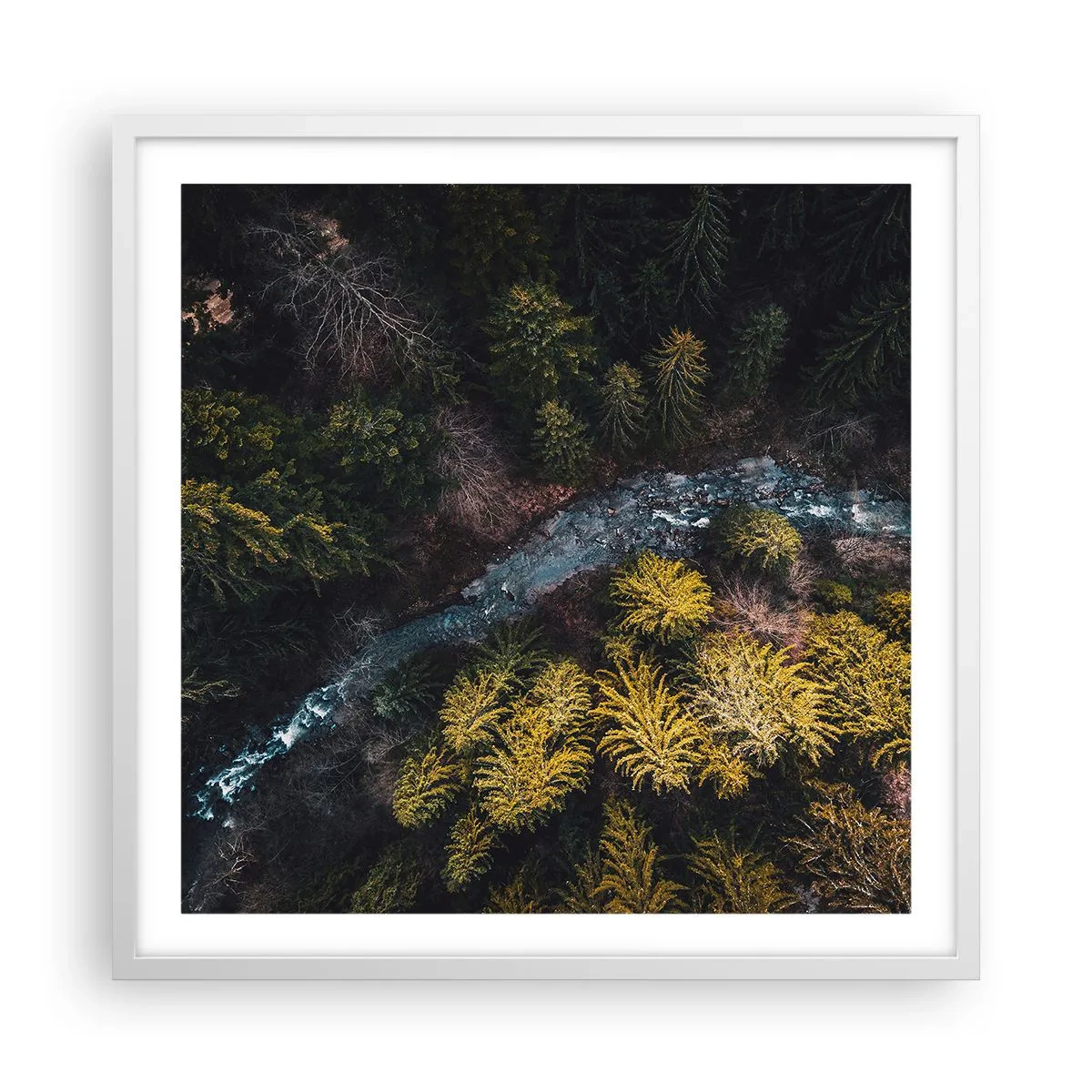 Poster in einem weißen Rahmen - Schnell und immer schneller - 60x60 cm