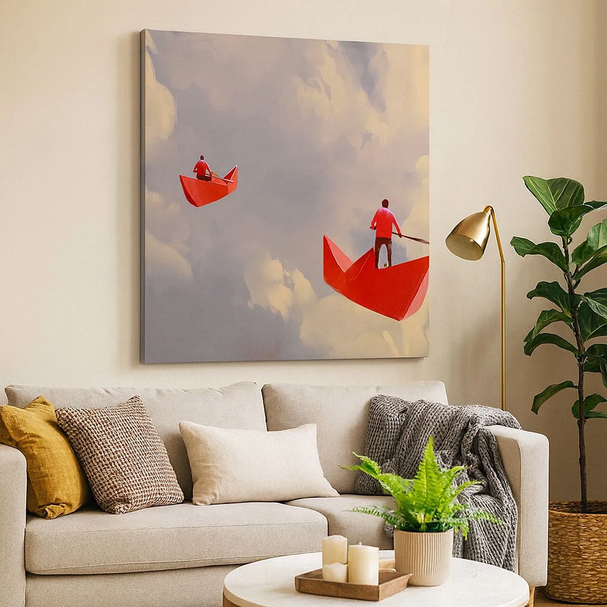 Bild auf Leinwand - Leinwandbild - Expedition der Träumer - 30x30 cm