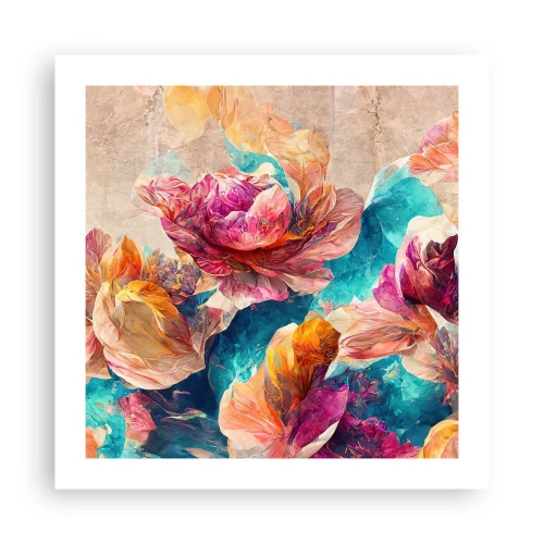 Poster - Farbenpracht des Straußes - 50x50 cm