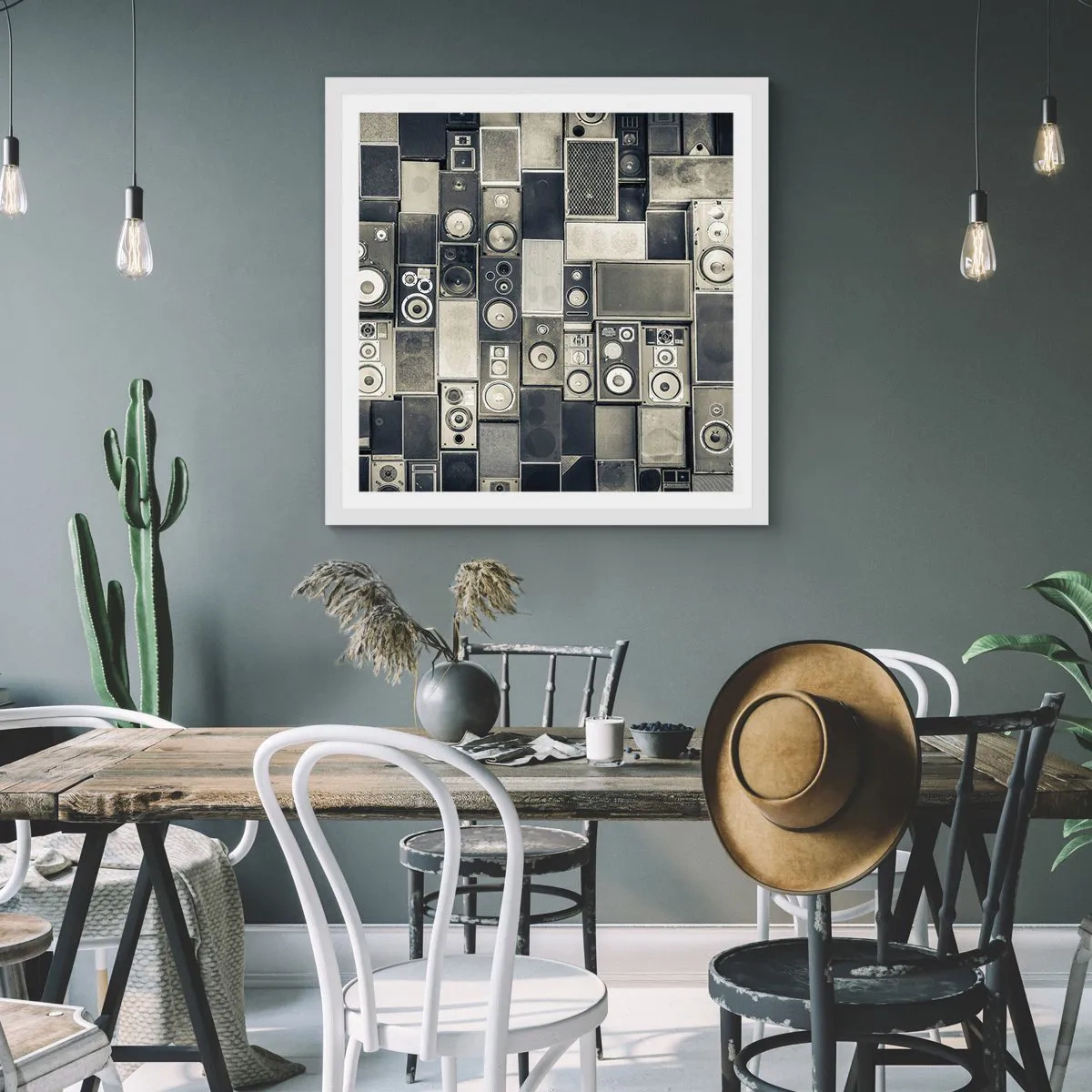 Poster in einem weißen Rahmen - Und es ist alles in Ordnung - 30x30 cm