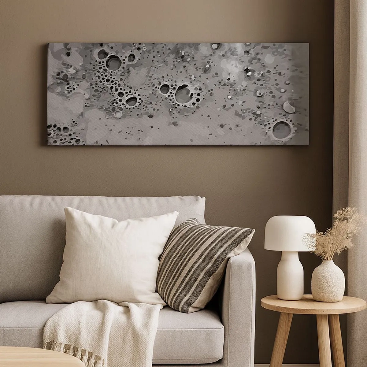 Bild auf Leinwand - Leinwandbild - Wie eine Mondlandschaft - 100x40 cm