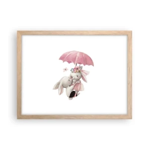 Poster in einem Rahmen aus heller Eiche - Das ist eben Liebe - 40x30 cm