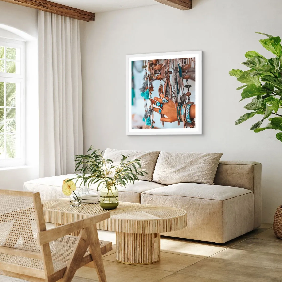 Poster in einem weißen Rahmen - Lokale Schätze - 40x40 cm