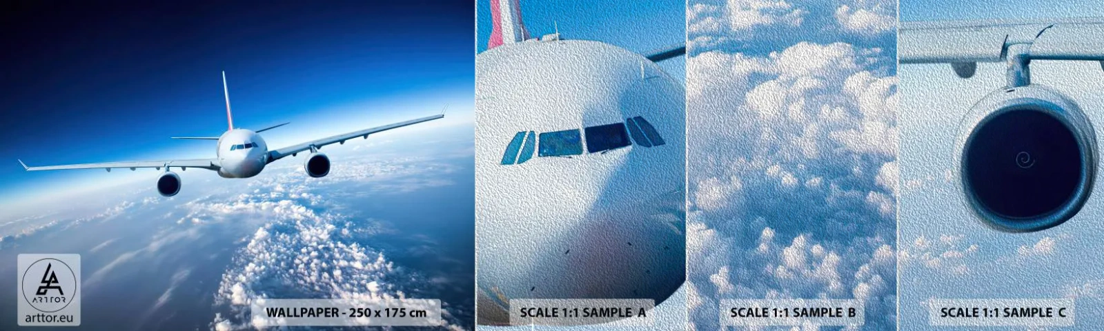 Fototapeten Muster Premium Sand - Ich fliege, weil ich es kann - Flugzeug, Flugzeug, Reise - 100x30 cm