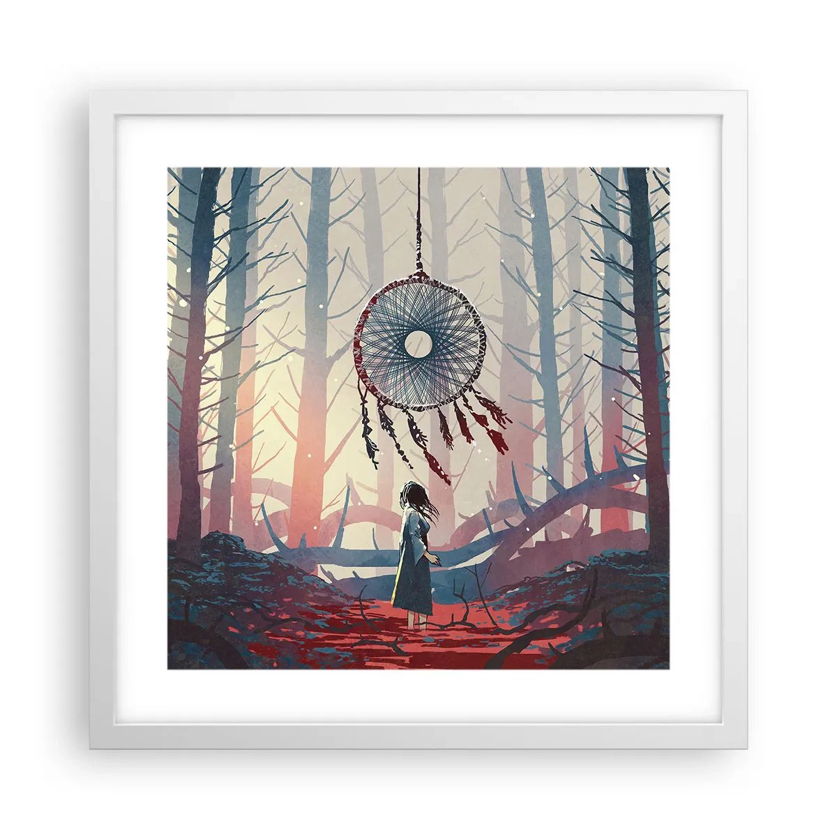 Poster in einem weißen Rahmen - Geheimes Glücksritual - 40x40 cm