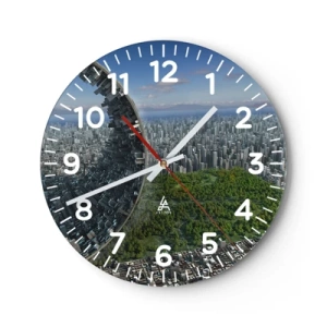 Wanduhr - Glasuhr - Die Natur ist ewig - 30x30 cm