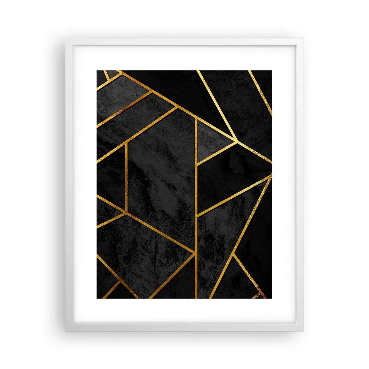 Poster in einem weißen Rahmen - Dunkelheit und Glanz - 40x50 cm
