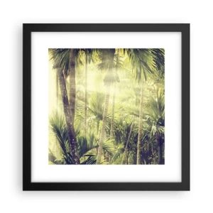 Poster in einem schwarzem Rahmen - In grüner Hitze - 30x30 cm
